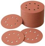 Schleifscheiben 125mm Klett 60 K&ouml;rnung 50 St&uuml;ck Mit Staubabsaugung