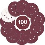 Schleifpapier 125mm Klett 100 St&uuml;ck P1200 K&ouml;rnung 8 Loch F&uuml;r...