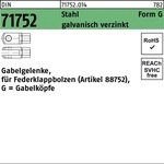 Din 71752 Gabelgelenke 2 Stahl G 10 X 20 Galvanisch Verzinkt Gal Zn S 10 Stk