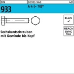 Din 933/iso 4017 Sechskantschraube Vg M6x25 Edelstahl A4 70 Blank 200 Stk