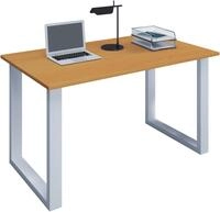 Lona Schreibtisch 110x80 Cm U-gestell Buche Dekor/silberfarbig.