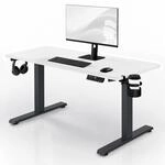 Elektrischer Schreibtisch Mit H&ouml;henverstellung Ergonomisch Anthrazit-wei&szlig;,...