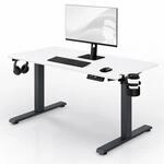 Elektrischer Schreibtisch Mit H&ouml;henverstellung Ergonomisch Anthrazit-wei&szlig;,...