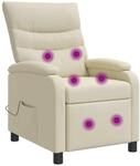 Massage Relaxsessel Creme Kunstleder Vidaxl
