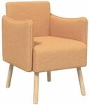 Akzentstuhl Beige Boucl&eacute; Vidaxl