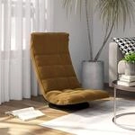 Vidaxl Swivel Floor Chair Brown Velvet