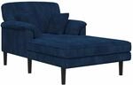 Chaiselongue Marineblau Cordstoff Vidaxl