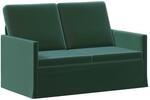 2-sitzer Sofa Dunkelgr&uuml;n 130 X 81 X 82 Cm Samt (v) Vidaxl