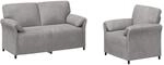 Sofa Set 2 Stk. Hellgrau Samt Vidaxl