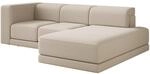 Selsey Novals - Ecksofa L-form, 4-sitzer, Rechts, Chenille Beige, 278 Cm