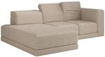Selsey Novals - Ecksofa L-form, 4-sitzer, Links, Boucl&eacute; Hellbeige, 278 Cm
