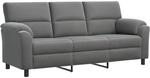 Sofa Dunkelgrau 214 X 85 X 93 Cm Samt Vidaxl