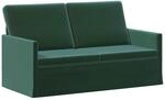 2-sitzer Sofa Dunkelgr&uuml;n 150 X 81 X 82 Cm Samt (v) Vidaxl