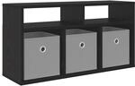 Vidaxl Lowboard With Drawer Black Oak 72 X 22.5 X 38 Cm
