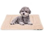 Flauschiges Orthop&auml;disches Hundebett, Waschbar, Rutschfest, Aprikose 100x70cm