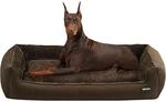 Hundebett Mit Erh&ouml;htem Rand, Abnehmbar & Waschbar, Braun, 120x90cm
