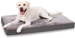 Orthop&auml;disches Hundebett Xxl, Waschbar, Mit Abnehmbarem Bezug, Dunkelgrau