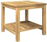 Vidaxl Coffee Table Whitewash 48.5 X 49 X 45 Cm Solid Acacia Wood