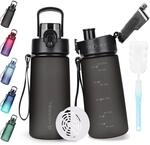 Trinkflasche 600ml Bpa-frei Aus Tritan, Auslaufsicher F&uuml;r Sport & B&uuml;ro,...