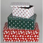 Buri - 6x 3er Set Weihnachten Dosen Kisten Metall Mit Deckel 18 St&uuml;ck, 3...