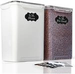 2er Set Xxl Vorratsdosen 9,5l Luftdicht Mit Deckel & Etiketten