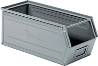Stahlbeh&auml;lter Mm B=200 T=500 H=200 Gr.3p4 Grau Ral7000