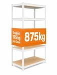 Relaxdays Schwerlastregal, Hxbxt: 200x90x60 Cm, 875 Kg, 5 Ebenen, Lagerregal Keller &