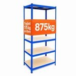 Relaxdays Schwerlastregal, Hxbxt: 180 X 90 X 40 Cm, 875 Kg, 5 Ebenen, Lagerregal