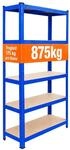 Relaxdays Schwerlastregal, Hxbxt: 180 X 75 X 30 Cm, 875 Kg, 5 Ebenen, Lagerregal