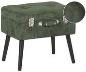 Hocker Mit Stauraum Mallard Cord Dunkelgr&uuml;n