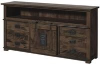 Sideboard Mango Grau Lackiert 180x45x90 (bxtxh) Montiert Railway 267