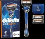 Gillette Proglide Flexball Systemklingen 3er + Handst&uuml;ck + Reiseetui "uefa