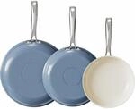 Redchef 3tlg. Pfannenset Induktion Antihaft Keramik 20/24/28cm Blau