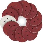 Schleifpapier Set 150mm Klett 6 Loch P80 F&uuml;r Exzenterschleifer Holz Metall