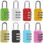 8er Set Zahlenschloss 3-stellig, Robust, F&uuml;r Gep&auml;ck, Schr&auml;nke, Taschen