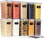 10er Set Vorratsdosen 2l Luftdicht Bpa-frei Stapelbar Mit Deckel F&uuml;r K&uuml;che