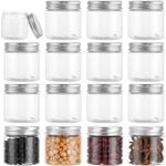 16er Set Vorratsdosen 60ml, Luftdicht, Transparent, Bpa-frei, F&uuml;r Gew&uuml;rze,