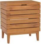 W&auml;schekorb 40&times;30&times;45 Cm Teak Massivholz Vidaxl