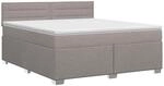 Boxspringbett Mit Matratze Taupe 180 X 200 Cm Stoff Vidaxl