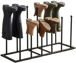 Relaxdays Stiefelhalter, 6 Paar, Hxbxt: 45 X 73 X 25 Cm, Metall, Schuhregal Stiefel,