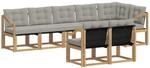Outdoor-sofagarnitur 8 Stk. Wei&szlig; Und Hellgrau Vidaxl