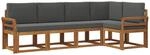 Vidaxl Outdoor Sofa Set 5 Pcs Natural And Anthracite