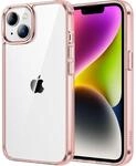 Schutzh&uuml;lle F&uuml;r Iphone 14 6,1 Zoll, Transparent, Sto&szlig;fest, Ros&eacute;gold