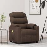 Massagesessel Dunkelbraun Stoff Vidaxl