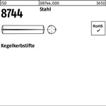Iso 8744 Kegelkerbstift Stahl 6 X 50 S 100 Stk