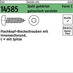 Iso 14585 Form Ce Flachkopf-blechschraube Vg 4,8x38 Stahl Galvanisch Verzinkt...