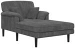 Chaiselongue Hellgrau Cordstoff Vidaxl