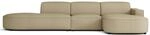 Selsey Sallmo - Ecksofa L-form, 3-sitzer, Rechts, Chenille Dunkelbeige, 358 Cm