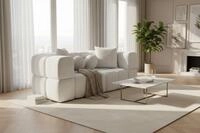 Sofa Designersofa Vega 3-sitzer In Stoff Egon Wei&szlig;