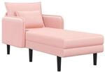 Gro&szlig;e Chaiselongue Rosa Boucl&eacute; Vidaxl